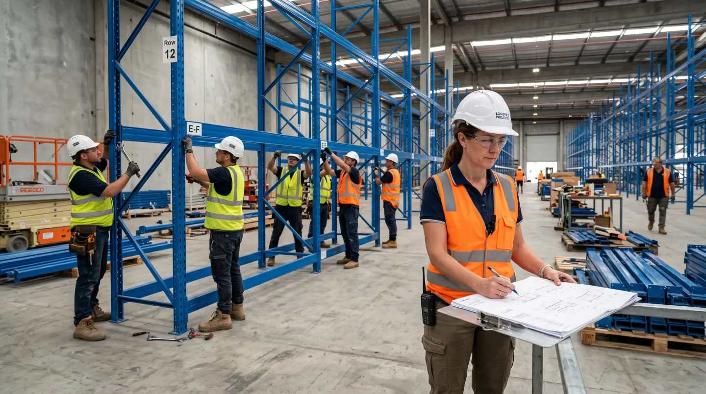 Managed rack project under way in a Houston-metro warehouse
